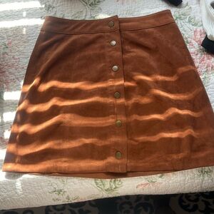 Cute brown button down skirt